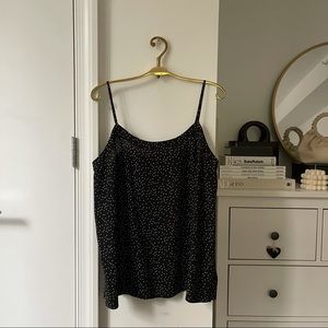 Madewell Silk Inset Cami in Dot Scatter